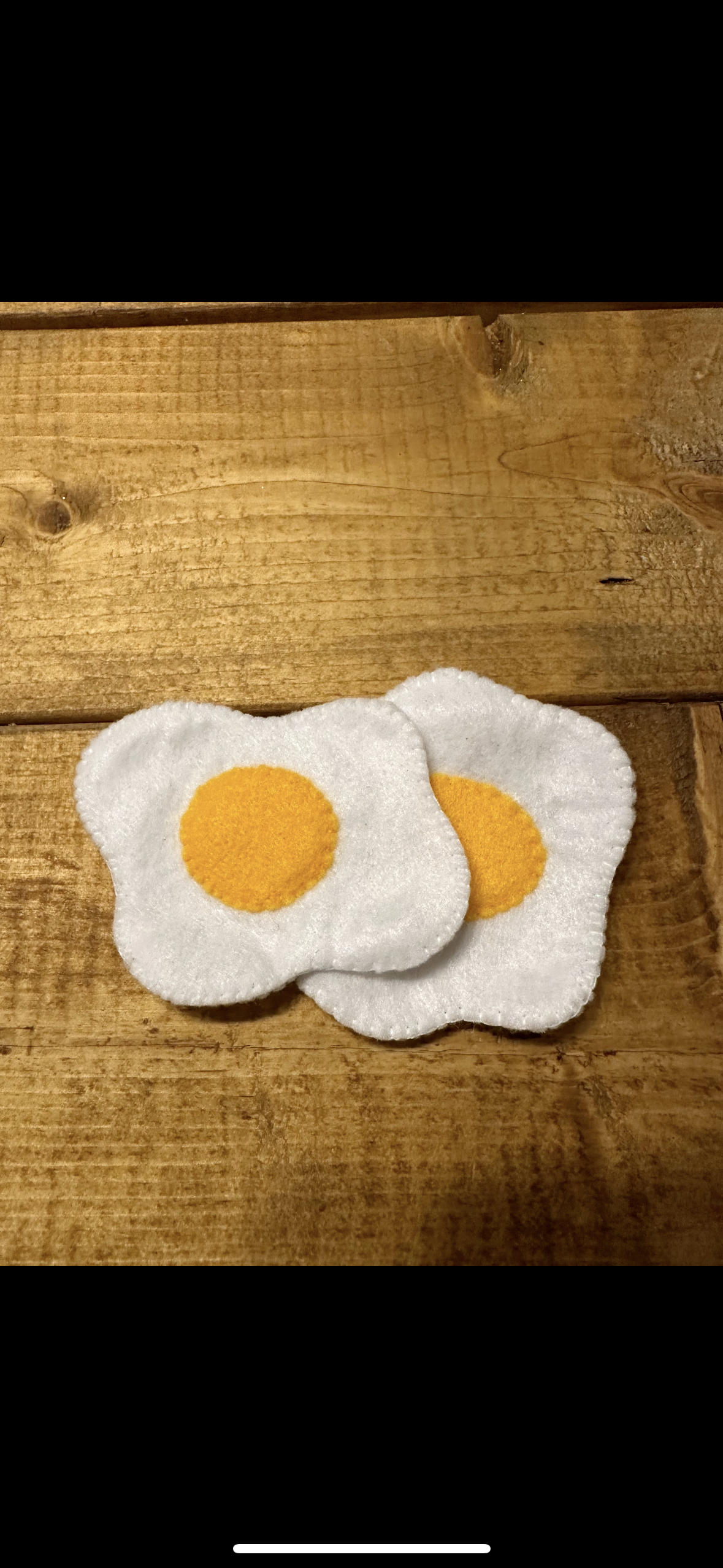 Handmade Fried Egg Felt Food